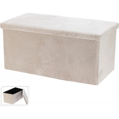 POUF CONTENITORE TELA/VELLUTO 76X38/40X38CM