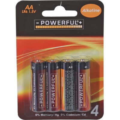 BATTERIE POWERFUL 4PZ AA ALKALINE STILO
