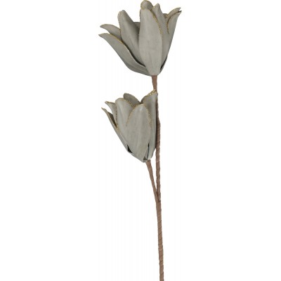 FIORE PROTEA 2X L.87CM C/BORDATURA ORO GLITTER 2ASS.
