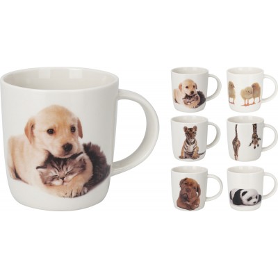 TAZZA CERAMICA C/ANIMALI 350ML 6ASS.