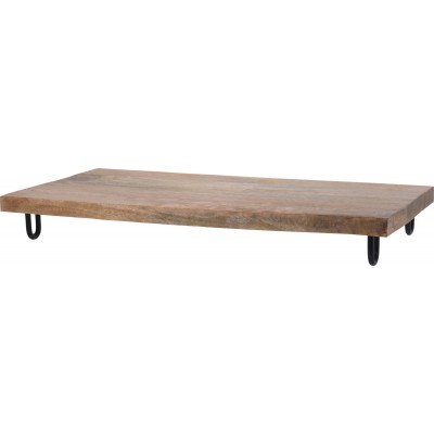 VASSOIO LEGNO MANGO 39X19X6CM C/PIEDINI FERRO