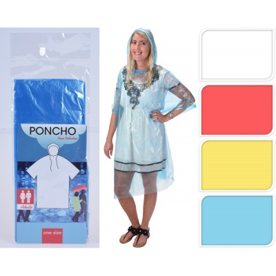 PONCHO X ADULTI 127X203CM 4ASS