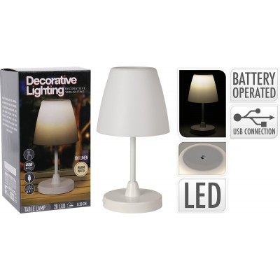 LAMPADA DA TAVOLO C/20LED 13XH30CM C/USB INCLUSA
