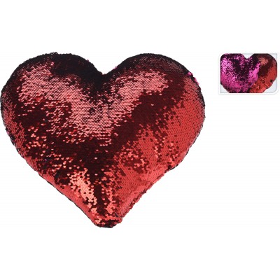 CUSCINO CUORE C/PAILLETTES D.40CM