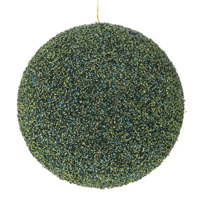 PALLA NATALIZIA D.20CM C/CORALLINI E FILO ADDOBBO ARRICCIATO