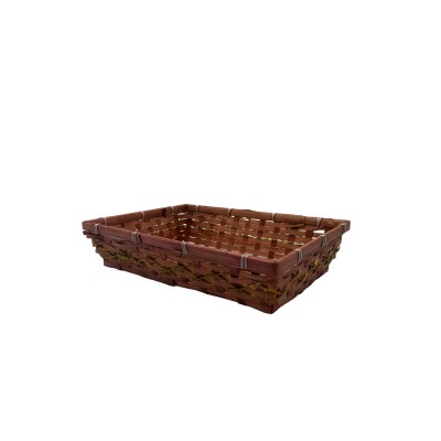 CESTO VIMINI BAMBU' 36,5X24X7 MARR/ORO