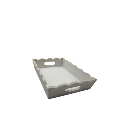 CASSETTA LEGNO ONDULATO 30X20X5,5CM BCO