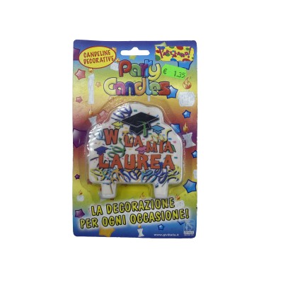 CANDELA DECORATIVA CON SCRITTA