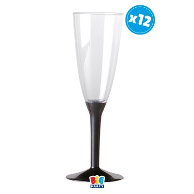 BICCHIERI FLUTES CRYSTAL C/GAMBO 12PZ.