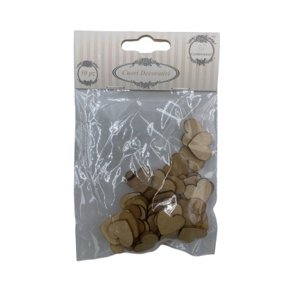 CUORI LEGNO 2CM 50PZ