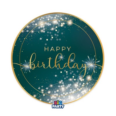 PIATTI HAPPY BIRTHDAY GLAMOUR 24CM 6PZ