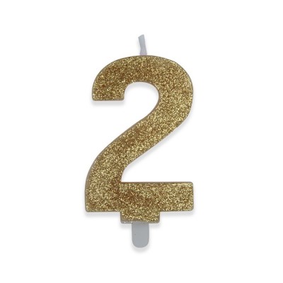 CANDELINA NUMERALE GLITTER 9,5CM