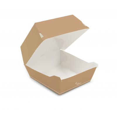 FOOD BOX HAMBURGER KRAFT 25PZ 12X12X9H