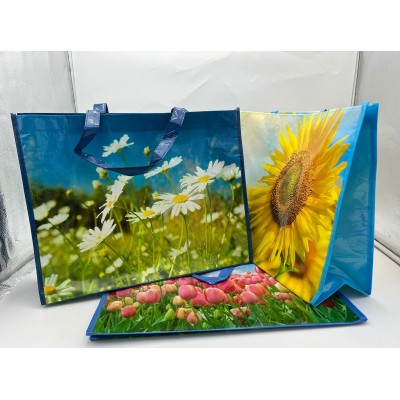 BORSA SPESA RIUTILIZZABILE 43+15X37CM FIORI ASS