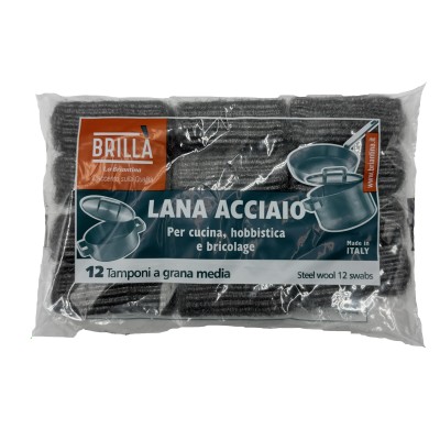 LANA ACCIAIO SAPONATA 12 TAMPONI