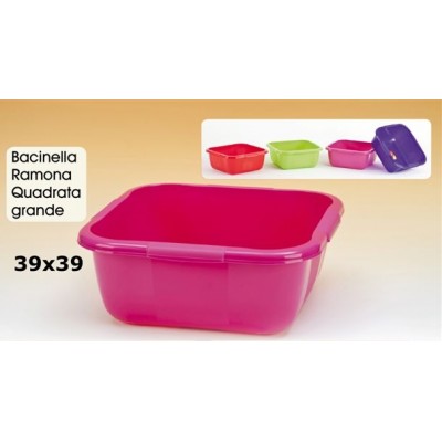 BACINELLA QUADRATA 16LT. 38X38X15H 3ASS.