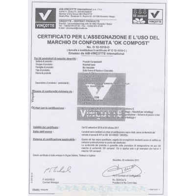 BORSE BIO COMPOSTABILI 30+10X60 13GR 500PZ CONFORME ALLA NORMA UNI EN 13432