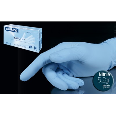 GUANTI NITRILE NERO 50PZ BANCO 7,2gr X ALIMENTI