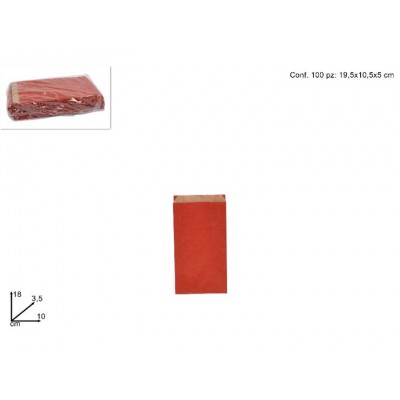 SACCHETTI 10+3,5X18 CARTA KRAFT 100PZ