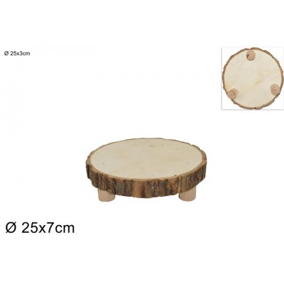 ALZATINA TRE PIEDI  25X3CM LEGNO