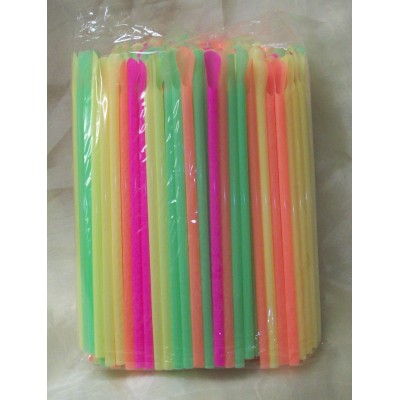 CANNUCCE PLA C/CUCCHIAINO 250pz X GRANITA/FRAPPE' 21CMX7MM