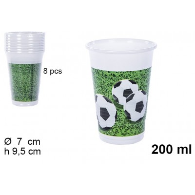 BICCHIERI FOOTBALL 200cc 8PZ