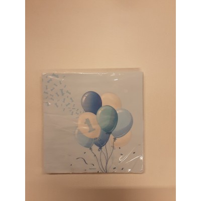 TOV.LI 1 COMPLEANNO 33X33 20PZ PALLONCINI