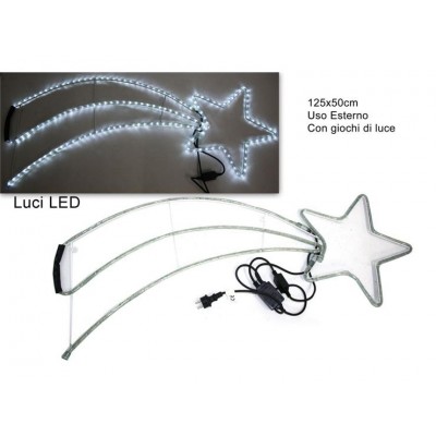 STELLA COMETA LUMINOSA L.125CM C/GIOCHI LUCE
